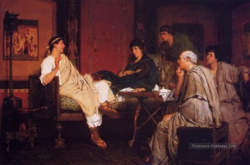 Tibullus chez Delias romantique Sir Lawrence Alma Tadema Peinture à l'huile